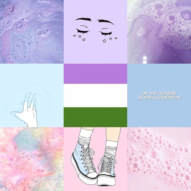 LGBTQ+ Moodboards — Pastel themed genderqueer Moodboard for...