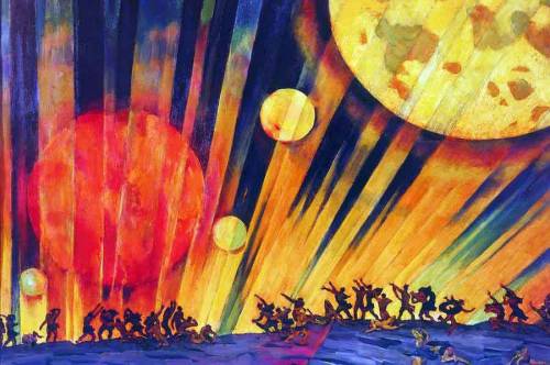 drmorbiusandthealtairiv:Konstantin Yuon, “New World” (1921)