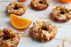 royal-food:  Orange Pecan Cinnamon Roll Donuts