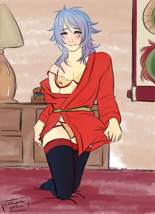 orocanajoka: *inserts cliche “I’m your present this year” drawing* Happy Birthday Koujaku //u//)~ 