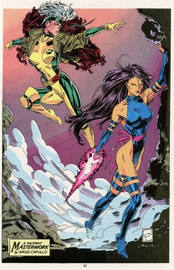 comicbookartwork:  Rogue and Psylocke by Greg Capullo