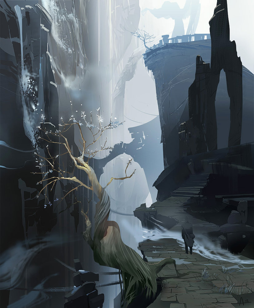 dragonsmirk:   asylum-art:  Sublime Landscape Illustrations by Ani RoschierAni, based