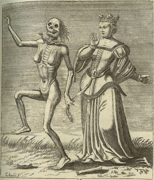 nemfrog: Death dances with the queen. Todten-Tanz / Danse des Morts. 1744. U.S. National Librar