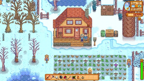 Farmer Rolal, and winter at Lopan Farmstead, towards the end of year two. I just got Robin to upgrad