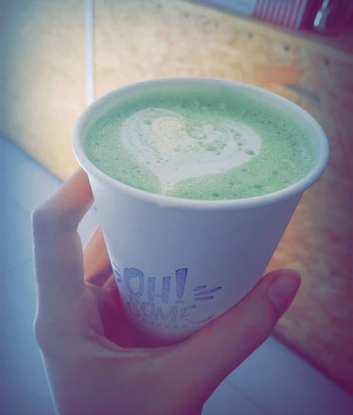 Take out only  - #matcha #latte #coffee #coffeeshop #café #morning #chile #latinamerica #instachile 