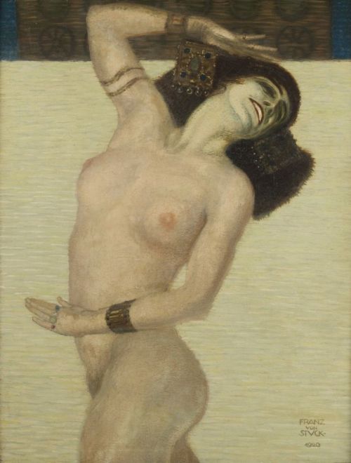 FRANZ VON STUCK (GERMAN 1863-1928) Salome, 1920 oil on canvas, 90.2 x 66 cm (35 1/2 x 26 in.)