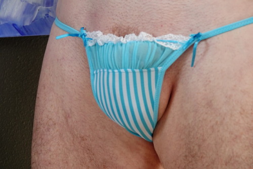 thongjim: Awesome little g-string panty. From my wife’s collection. Fantastic!  Would love to see how this sexy g-string l👀ks on your wife.  Any change of that wish ever cumming true?