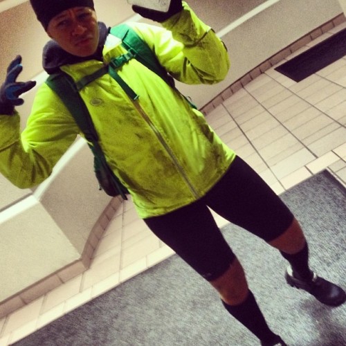 deucedlydouce: This morning I rode my #bike to work with shorts on. It was kind of nice out. Cold! 