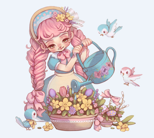 flower child. an illustration i did for Easter! 