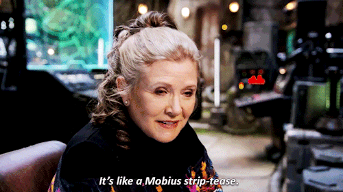 fairyisle:Carrie Fisher behind the scenes of The Last Jedi