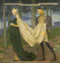 kafkasapartment:  The Queen and the Page, c.1890s. Marianne Stokes. Oil on canvas