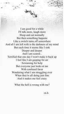 beautifullybrokenbeyondrepair:  what the hell is wrong with me? -m.h