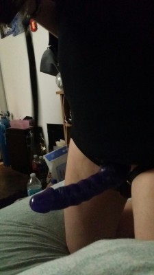 The-Wolf-And-The-Fox:  Little Fox Grew A Purple Penis! O~:  (Terrible Photo And Lighting.