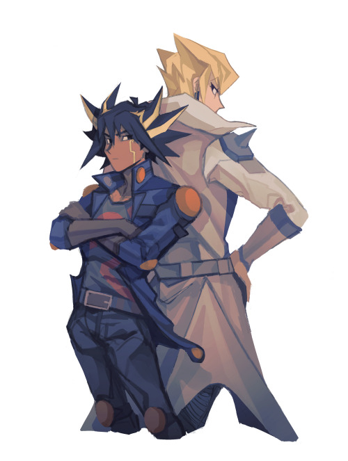 jack and yusei in two styles