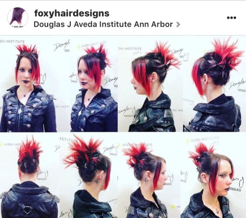 foxyhairdesigns: I am in a contest for best hair design. I designed this hair/make up style in cosme