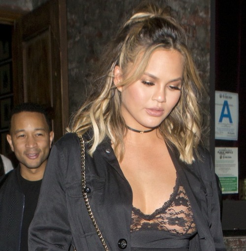 Chrissy Teigen nip slip –via inTouch