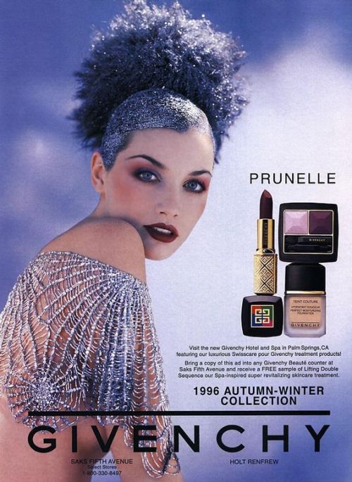 fuckyeahnostalgicbeauty: Givenchy Prunelle Print Ad, 1996
