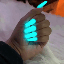 red glow in the dark nails