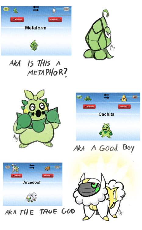 searching-for-bananaflies: Been meaning to do pokefusions on stream for a while and finally did. Her