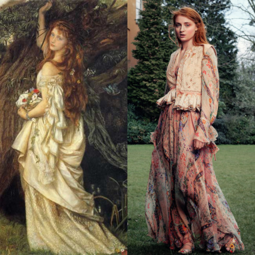 Sex wingedwolves:  Sophie Turner + Pre-Raphaelite pictures