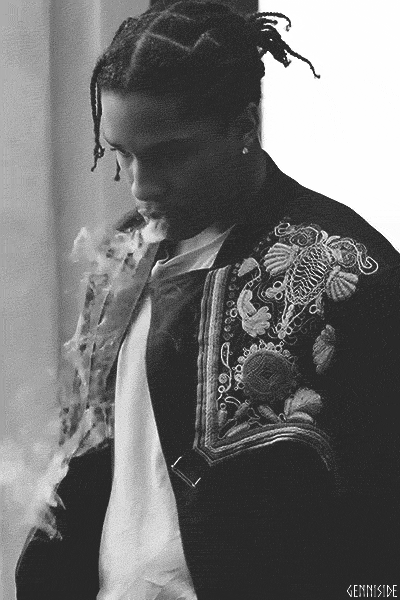 asaprockyx:A$AP Rocky GIF Smoking