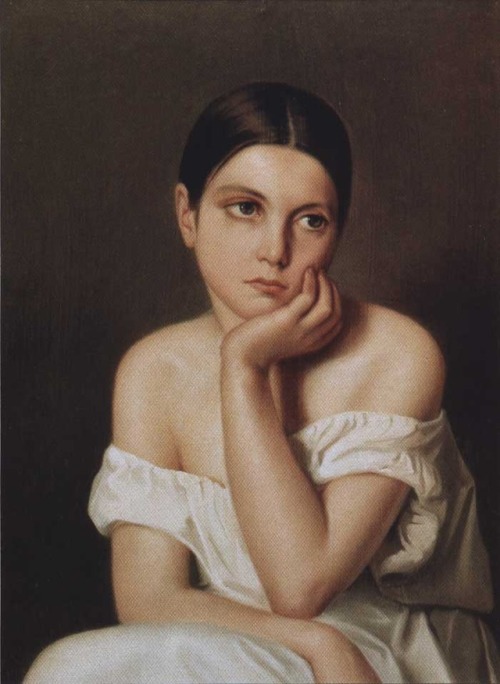 raaskalnikov:Théodore Chassériau (1819-1856)Portrait of sister Aline(c. 1833-1835)