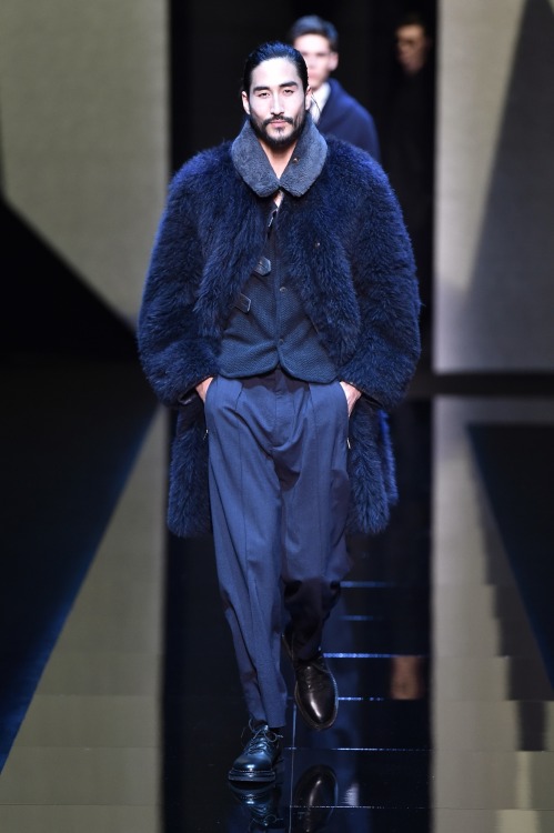 theasianmalemodel:  Anthony Thornburg  for Giorgio Armani FW17 | Milan Fashion Week  