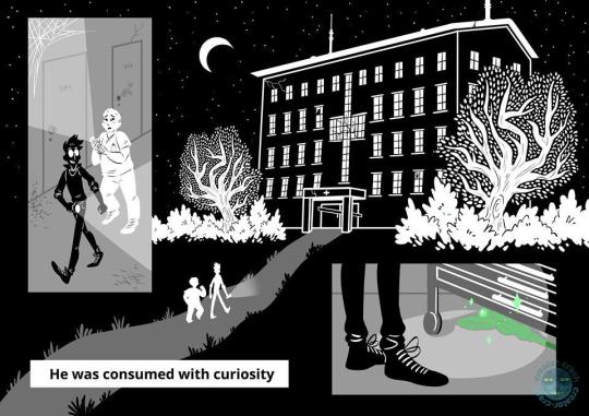 The first half of my comic 'Caduceus', which started from a blackout poem