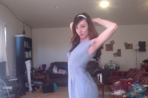 creaturesofgod:  liquidapparitions:  tried out pin curls and went hyper femme yesterday and showed off my armpit hair!  Very sweet REBLOG! REBLOG! REBLOG! EXPOSE ALL FEMALES Enjoy and reblog! Likes are for pussies. Submit all your awesome nude or clothed