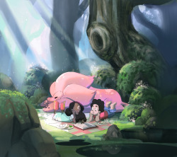 thecrystalgemcast:  fraeya:  hey guys, so I’ve been going nuts for Steven Universe lately. And I hear there’s going to be another Steven Bomb June 15th. So excited !!! Haha, expect more fanart &lt;3 &lt;3 &lt;3 Feel free to make up your own story