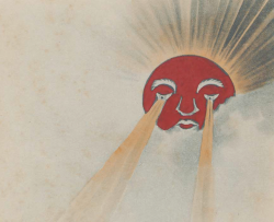 clawmarks:  Rising sun (cropped) - Artist unknown, Japanese - c.1904-1905 - via MFA Boston