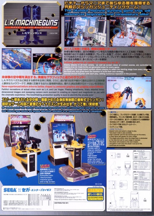 vgprintads:  ‘L.A. Machineguns’[ARC] [Japan] [Flyer] [1998]via The Arcade Flyer Archive