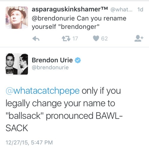 marchingclocks:Brendon’s Twitter Q&amp;A - 12/27/15