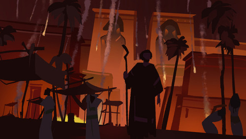 bananasandguavas:prince of egypt color studies, about 1 hour for each