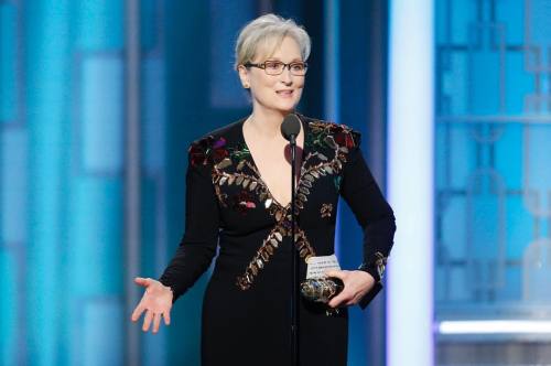 Actress Meryl Streep quoted the late Carrie Fisher, saying “Take your broken heart, and turn i