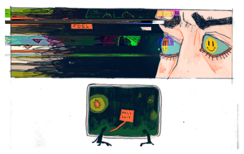 robbiegeez:bad trip2 day comic for a challenge with these fools