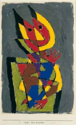 amare-habeo:  Paul Klee (Swiss, 1879 - 1940)Figure of the colorful devil (Figurine des bunten Teufels), 1927Oil on canvas