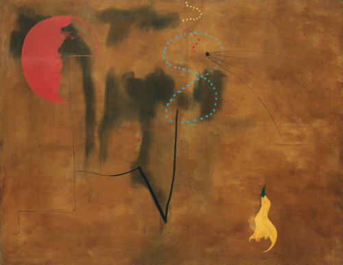 Painting by Joan Miró, 1925, Guggenheim MuseumSize: 114.5x145.7...