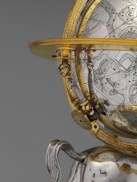 theancientwayoflife:~Celestial globe with clockwork.Maker: Gerhard Emmoser (German, active 1556–84)1