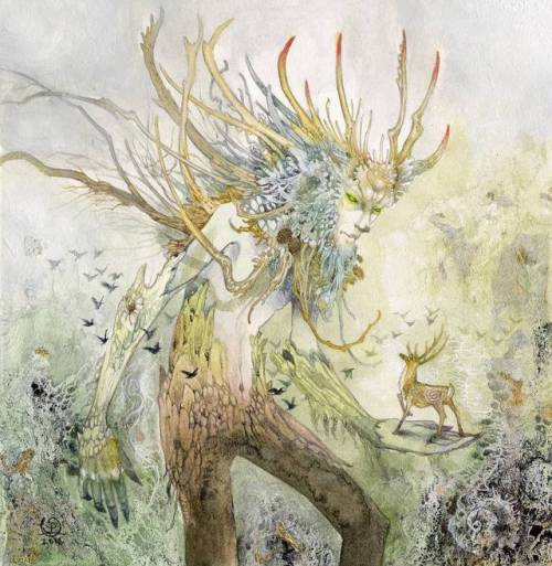 shadowscapes-stephlaw:A Leshy, a spirit of the #forest from Slavic folklore.