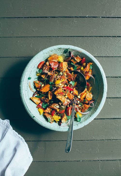 Mustard potato salad with dressing