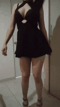 Porn photo Micro Black Dress, perfect for a Saturday