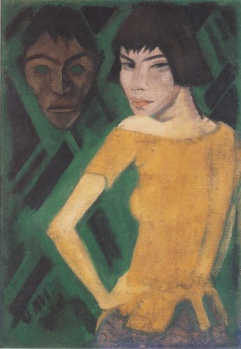Marischka Mit Maske, 1919, Otto MuellerMedium: tempera