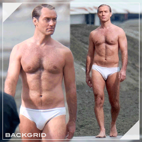 Jude Law leaves little to the imagination while filming The New Pope! 🏐[[MORE]]46-year-old British actor Jude Law strips down to nothing but some tight white y-fronts as he films scenes for TV series “The New Pope” at the Lido in Venice, Italy. Jude...