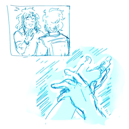 nostalgicsneeze:rough steddie comic panel/storyboard style practiceLove the idea