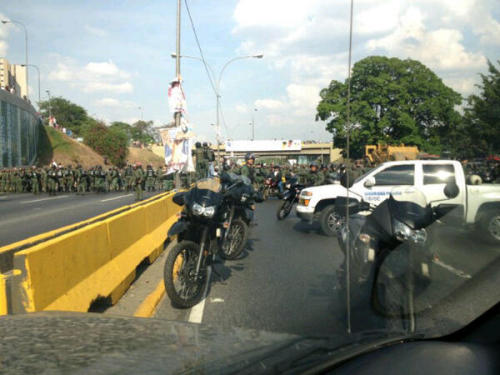 More tear gas at Altamira. Caracas, Venezuela