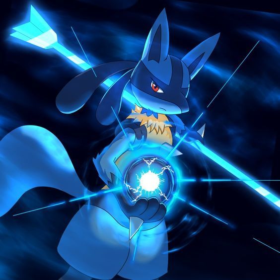 I drew Lucario using Aura Sphere. Enjoy! (wallpaper quality, more in  comments) : r/pokemon