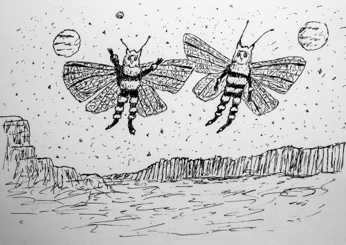 doctor-oho:Inktober #3 - Flight of the Menoptera