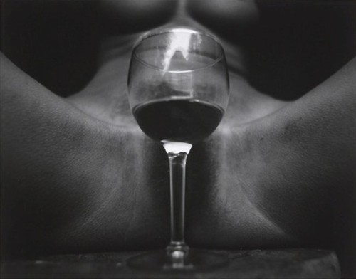 almavio:  Jack Welpott (1923–2007) | Nude with Wine Glass, 1975  