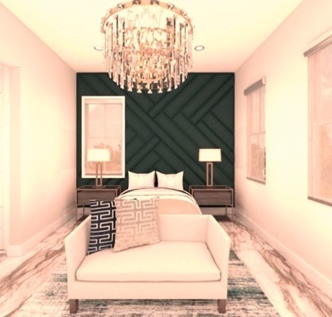 Orange County Bedroom PanelingAn Illustration Of A Mid-sized Minimalist Guest Bedroom With White Walls,